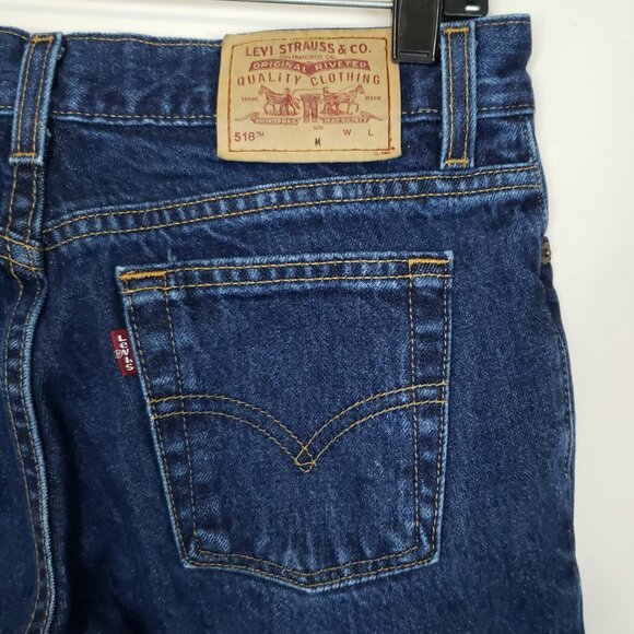 Levi's Womens Vintage USA Y2K 90s Superlow Boot Cut Jeans 29x31 Medium/Dark Wash - Picture 8 of 9